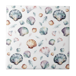 Azulejo De Cerâmica Seashell Ocean Beach Sea Shell Design 358