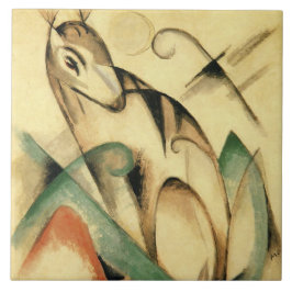 Azulejo De Cerâmica Seated Mythical Animal (por Franz Marc)