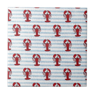 Azulejo De Cerâmica seersucker da lagosta