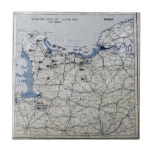 Azulejo De Cerâmica Segunda guerra mundial dia D mapa 6 de junho de