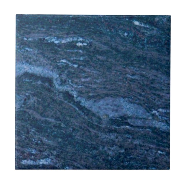 Azulejo De Cerâmica segundo de 2 Rich Blue Faux Granite Reproduction (Frente)