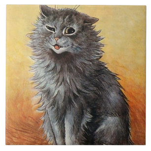 Azulejo De Cerâmica “Segundo Prêmio na Exposição de Gatos” por Louis W
