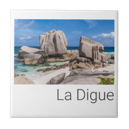 Azulejo De Cerâmica Seicheles La Digue Anse Marron Beach Vintage
