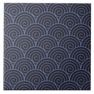 Azulejo De Cerâmica Seigaiha Seamless Pattern Cerâmica