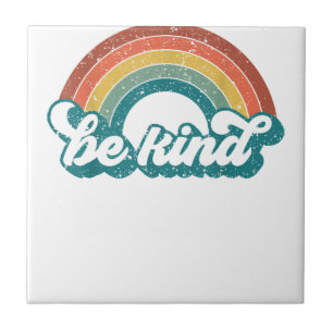 Azulejo De Cerâmica Seja gentil com o Rainbow LGBT Flag LGBT Pride LGB