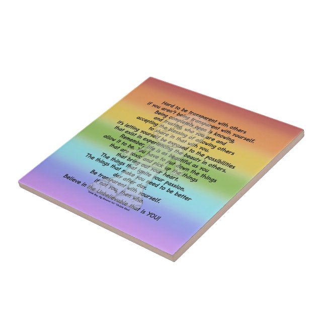 Azulejo De Cerâmica Seja transparente (Lateral)