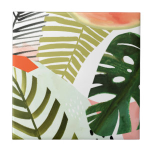 Azulejo De Cerâmica Selgle Beat Tropical Greenery