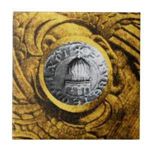 AZULEJO DE CERÂMICA  SELLO DOS CAVALEIROS TEMPLARES