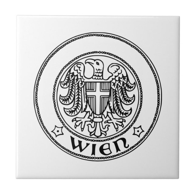 Azulejo De Cerâmica Selo de Viena, ÁUSTRIA (Frente)