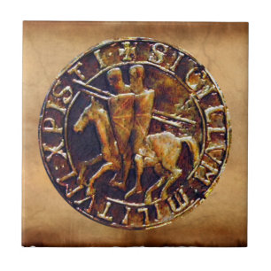 Azulejo De Cerâmica Selo Medieval dos Cavaleiros Templários