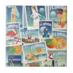 Azulejo De Cerâmica Selos de Florida<br><div class="desc">Características deste design uma colagem das cenas de Florida.</div>