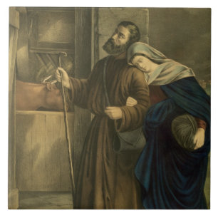 Azulejo De Cerâmica Sem espaço na pousada, Natais vintages