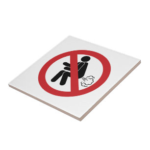 Azulejo De Cerâmica SEM Fartura ⚠ Sinal De Banheiro Tailandês Engraçad