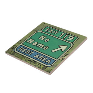 Azulejo De Cerâmica Sem Nome azulejo de placa de estrada artística de