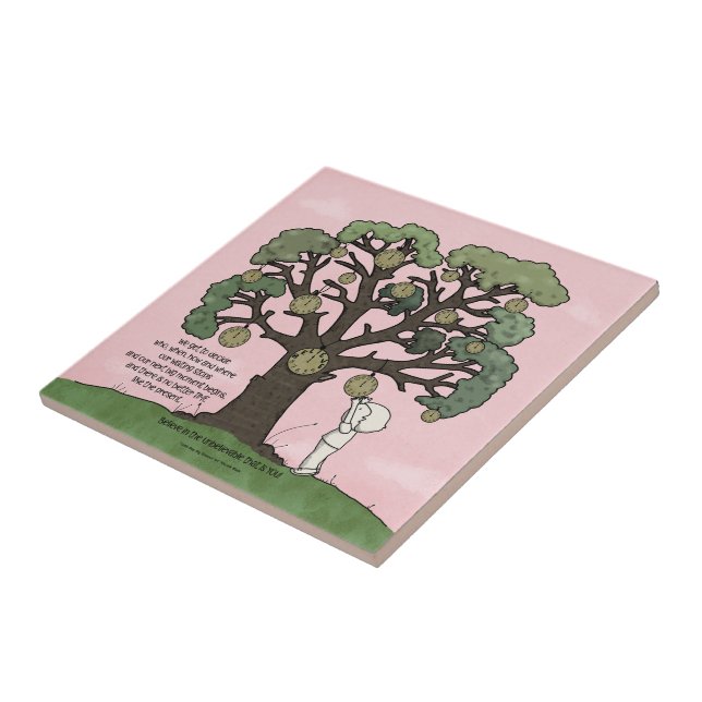 Azulejo De Cerâmica Sem tempo como o presente (Lateral)