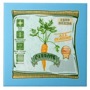 Azulejo De Cerâmica Sementes de papagaio que cultivam vegetais