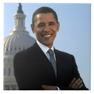 Azulejo De Cerâmica Senador Retrato, Presidente Americano Barack Obama