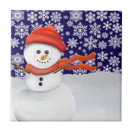 Azulejo De Cerâmica Senhor Boneco de Neve