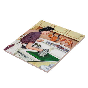 Azulejo De Cerâmica senhora da cozinha tradicional