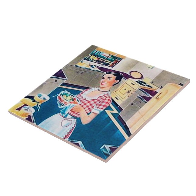 Azulejo De Cerâmica senhora da cozinha tradicional (Lateral)