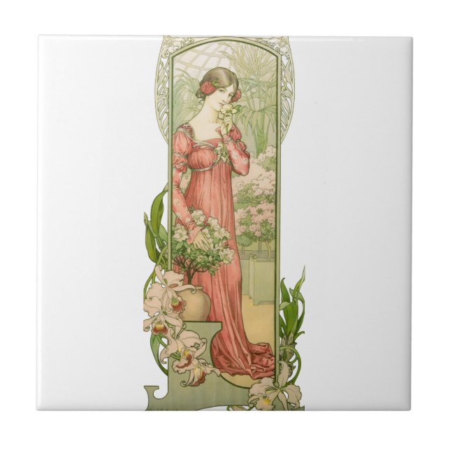 Azulejo De Cerâmica Senhora na estufa (Frente)