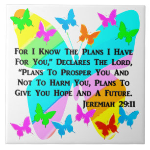 AZULEJO DE CERÂMICA  SER INSPIRADO JEREMIAH 29:11