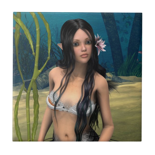 Azulejo De Cerâmica Sereia (Frente)