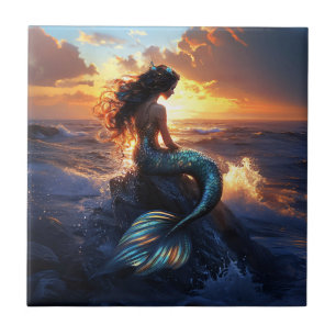 Azulejo De Cerâmica Sereia Sunset