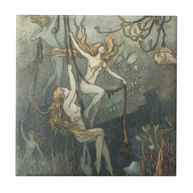 Azulejo De Cerâmica Sereias (Frente)