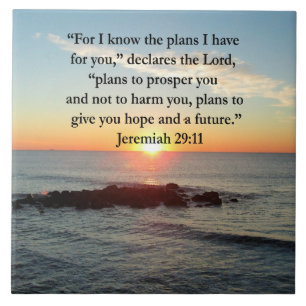 AZULEJO DE CERÂMICA SERENE JEREMIAH 29:11 SUNRISE