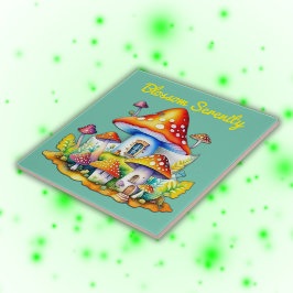 Azulejo De Cerâmica Serenity Cottagecore Mushroomcore |