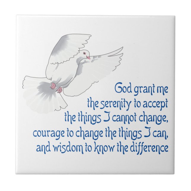 Azulejo De Cerâmica Serenity Prayer (Frente)