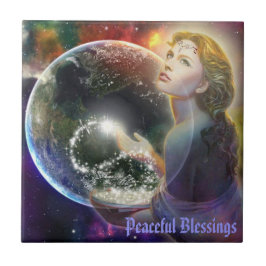 Azulejo De Cerâmica Série da deusa: Espírito da terra