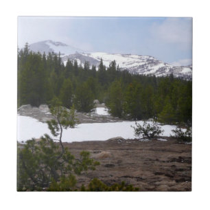 Azulejo De Cerâmica Serra Nevada e neve em Yosemite