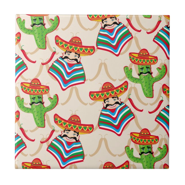 Azulejo De Cerâmica Sesta mexicana (Frente)