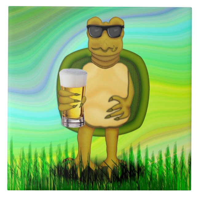 Azulejo De Cerâmica Sesty Turtle (Frente)