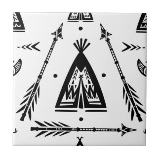 Azulejo De Cerâmica Setas Indígenas de Wigwam