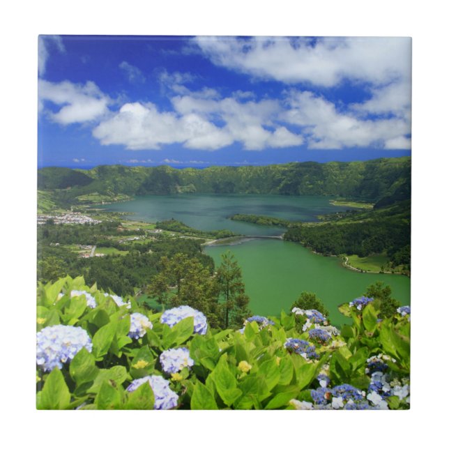Azulejo De Cerâmica Sete cidades Açores (Frente)
