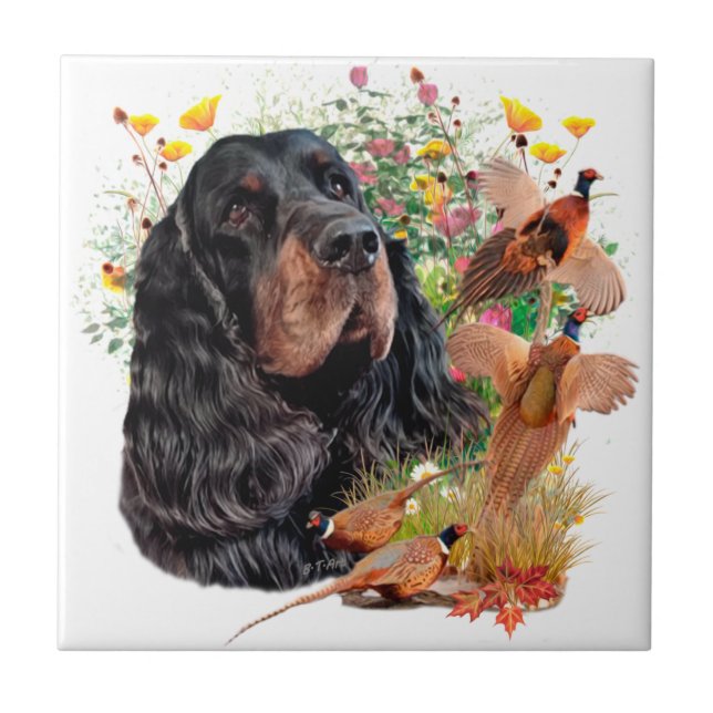 Azulejo De Cerâmica Setter Gordon  (Frente)