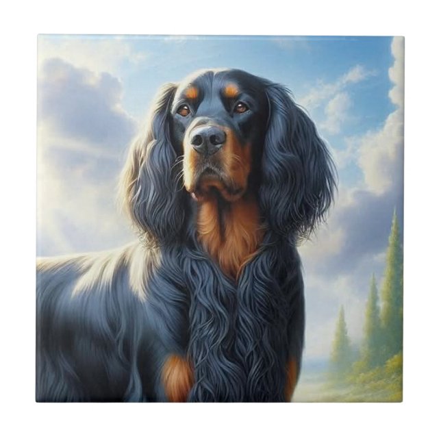 Azulejo De Cerâmica Setter Gordon (Frente)