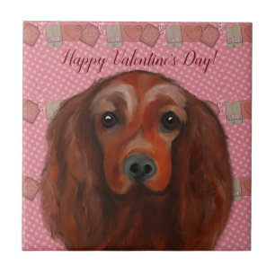 Azulejo De Cerâmica Setter Irlandês Vermelho
