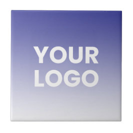 Azulejo De Cerâmica Seu logotipo e gradiente de cor de fundo editável