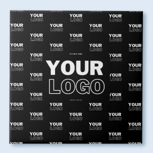 Azulejo De Cerâmica Seu Logotipo & Fundo Logotipo Repetitivo   Preto