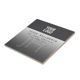 Azulejo De Cerâmica Seu logotipo, nome comercial e monograma