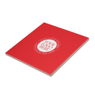 Azulejo De Cerâmica Seu logotipo ou outra imagem Natal Vermelho e Br