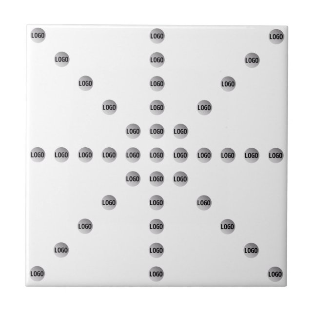 Azulejo De Cerâmica Seu logotipo ou qualquer imagem carregada | Padrão (Frente)