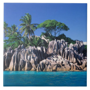 Azulejo De Cerâmica Seychelles. Ilhéu St. Pierre (perto de Praslin