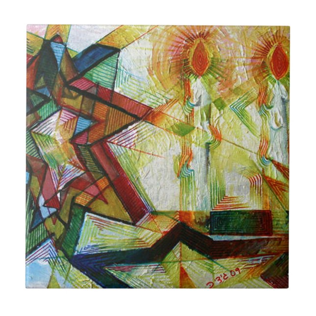 Azulejo De Cerâmica Shabbat (Frente)