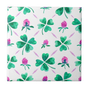 Azulejo De Cerâmica Shamrock sortudo