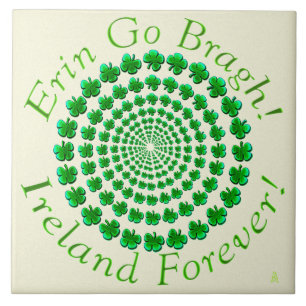 Azulejo De Cerâmica Shamrock Spin (Azulejo cerâmico)